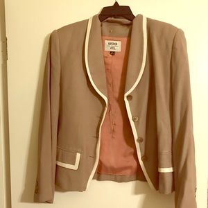 Khaki brown and white blazer